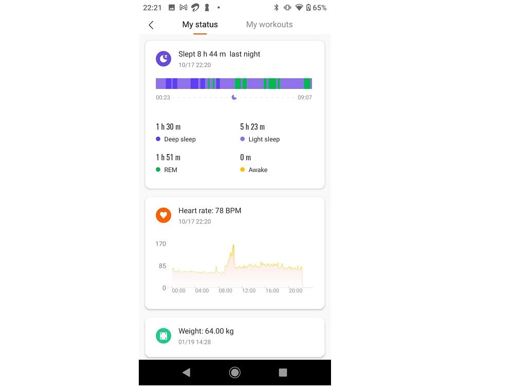 Xiaomi band 5 online google fit